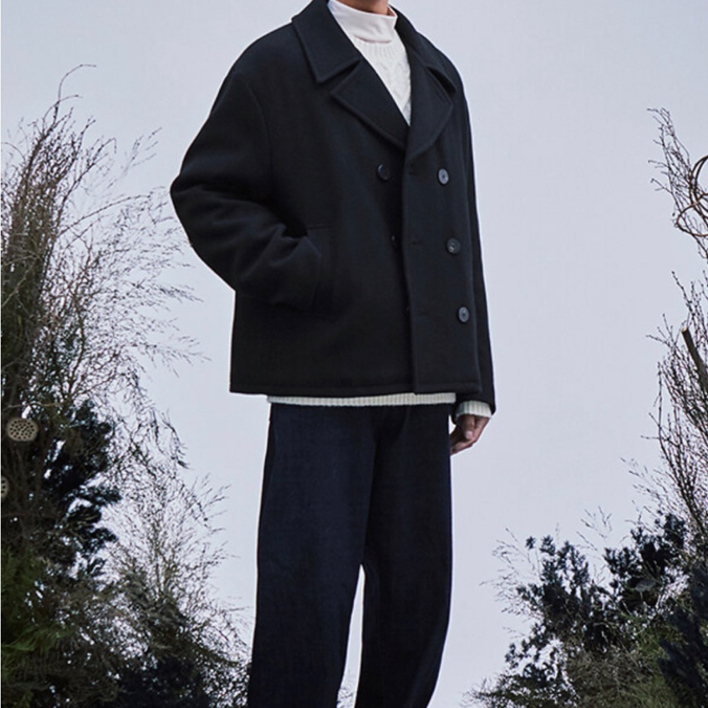 Hyde Wool Pea Coat_Black
